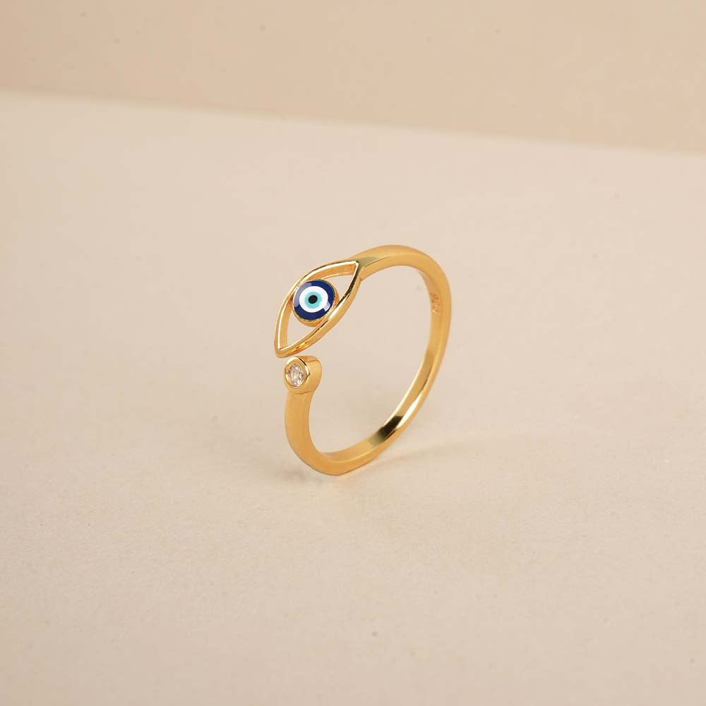 Evil Eye Zeinth Open 925 Silver Ring