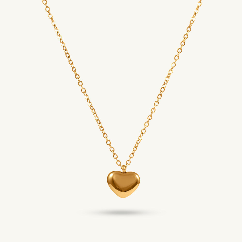 Golden Matte Heart PendantTEST